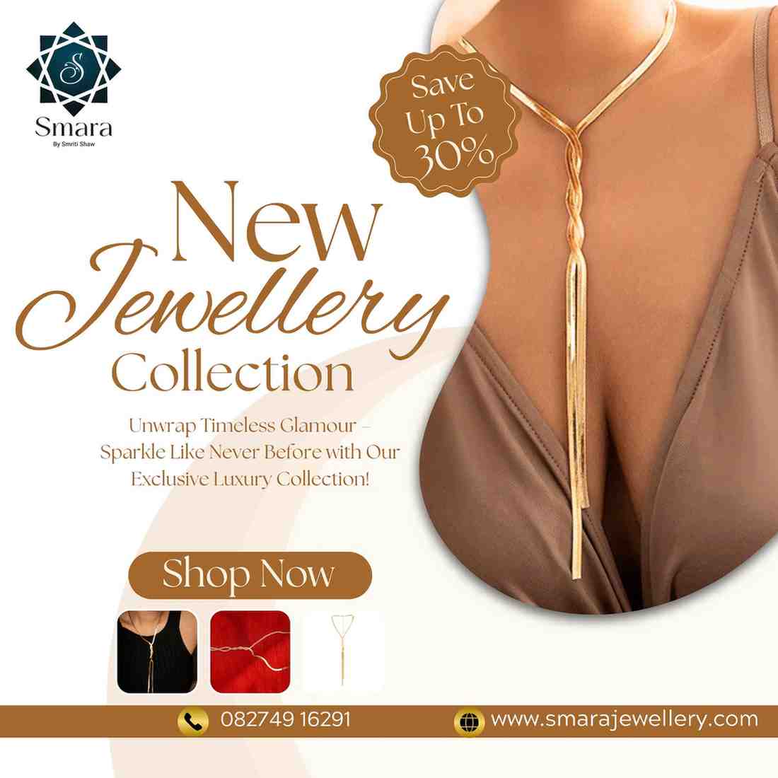 Tangled Necklace Gold PlatedJ ewellery Smara Jewellery