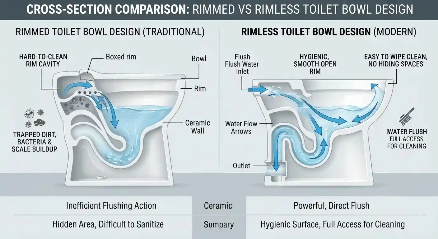 Rimless vs Rimmed Toilets: Which Is More Hygienic?