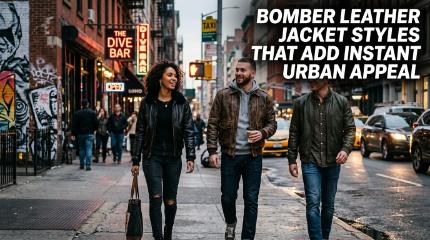 Bomber Leather Jacket Styles for Urban Appeal