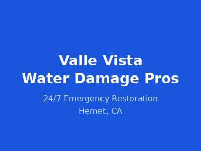 Valle Vista Water Damage Pros – 24/7 Restoration